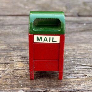 Vintage Dollhouse Mailbox Christmas Snow Village Heritage Village Accessory